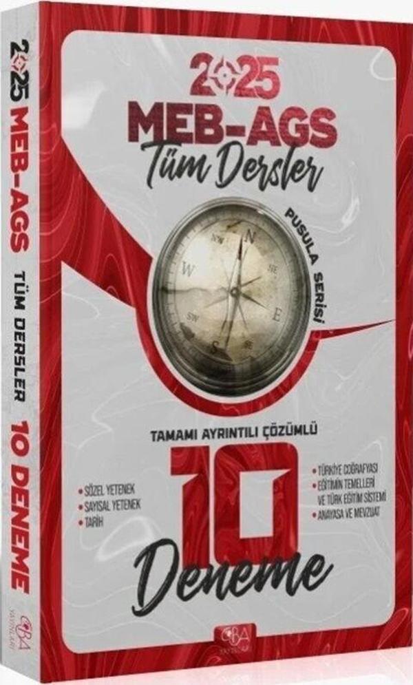 2025 MEB AGS Tüm Dersler 10 Deneme CBA Yayınları - CBA Akademi Yayınları - Image 1