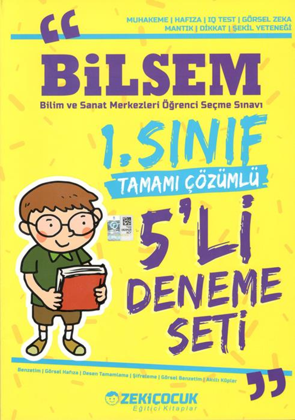 1.Sınıf Bilsem Tamamı Çözümlü 5 li Deneme Seti Zeki Çocuk - Zeki Çocuk Yayınları - Image 1