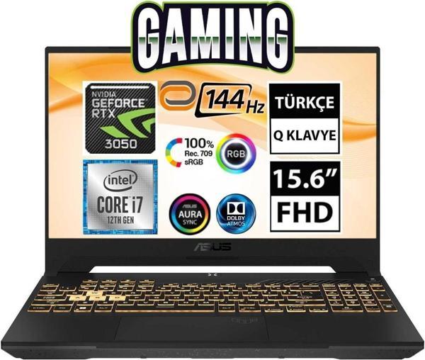 ASUS Tuf Gaming F15 FX507ZC4-HN009A3 I7-12700H 32GB 512SSD RTX3050 15.6" Fullhd Freedos Taşınabilir Bilgisayar - Image 1