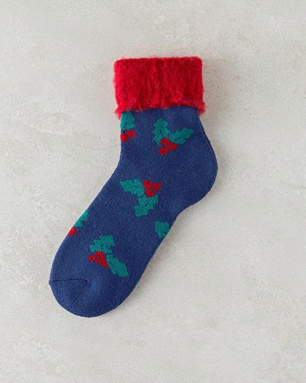 English Home Marla Kadın Peluş Çorap Yeşil - Image 1