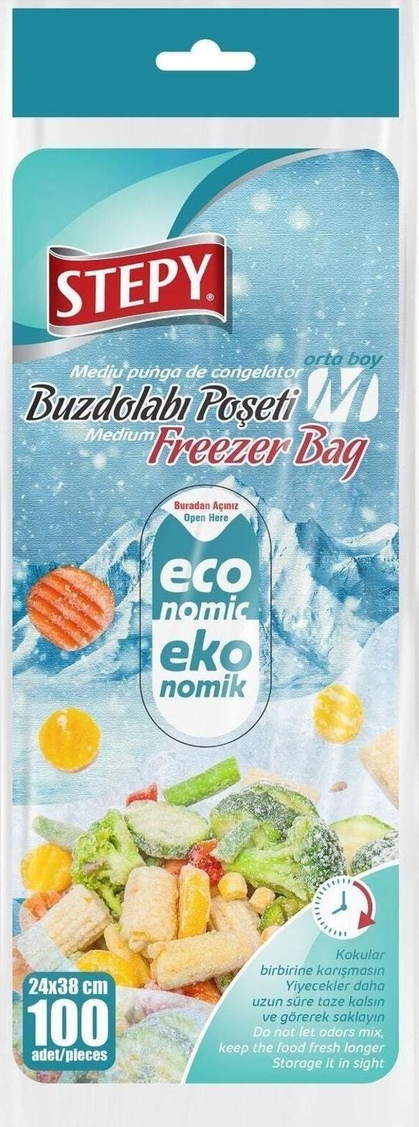 Stepy Buzdolabı Poşeti Orta Boy %50 Bedava 100 Lü - Image 1