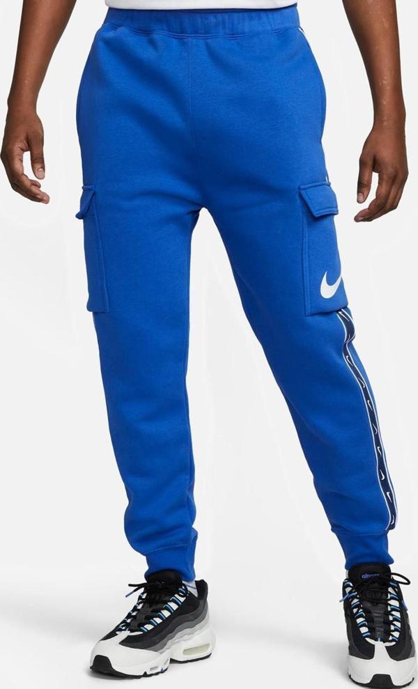 Nike Sportswear Repeat Standart Fit Kesim Şardonlu Kargo Cepli Erkek Eşofman Altı Sax Mavi - Image 1