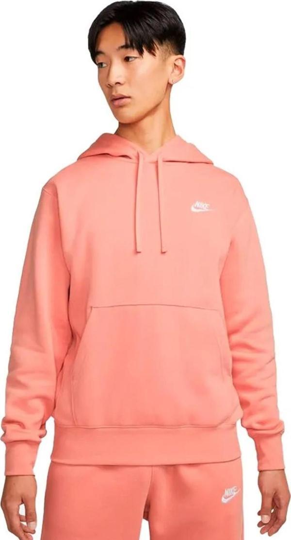 Nike Sportswear Hoodie Fleece Şardonlu Kapüşonlu Bol Kesim Sweatshirt Pembe - Image 1