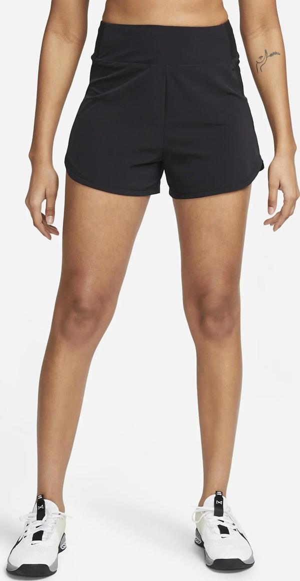 Nike Dri Fit Fitness High Waisted 3" Brief Lined Training Kadın 2 Cepli Antrenman Şortu Siyah - Image 1