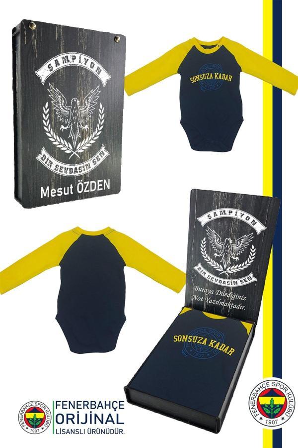 Fenerbahçe Orijinal Lisanslı Sonsuza Kadar Bebek Body Zıbın Kişiye Özel Hediyelik Ahş - Image 1