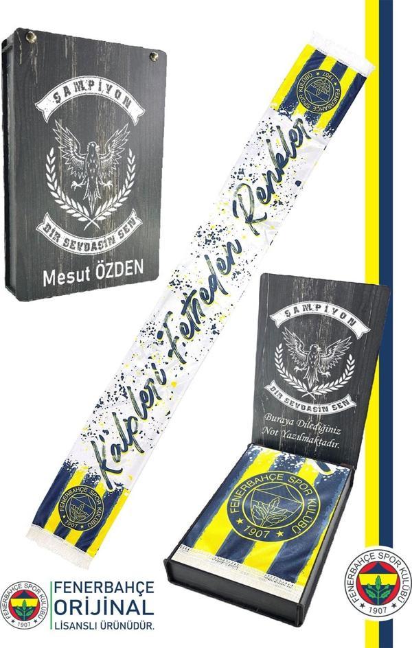 Fenerbahçe Orijinal Lisanslı Kalpleri Fetheden Renkler Fenerbahçe Şal Atkı Kişiye Öz - Image 1