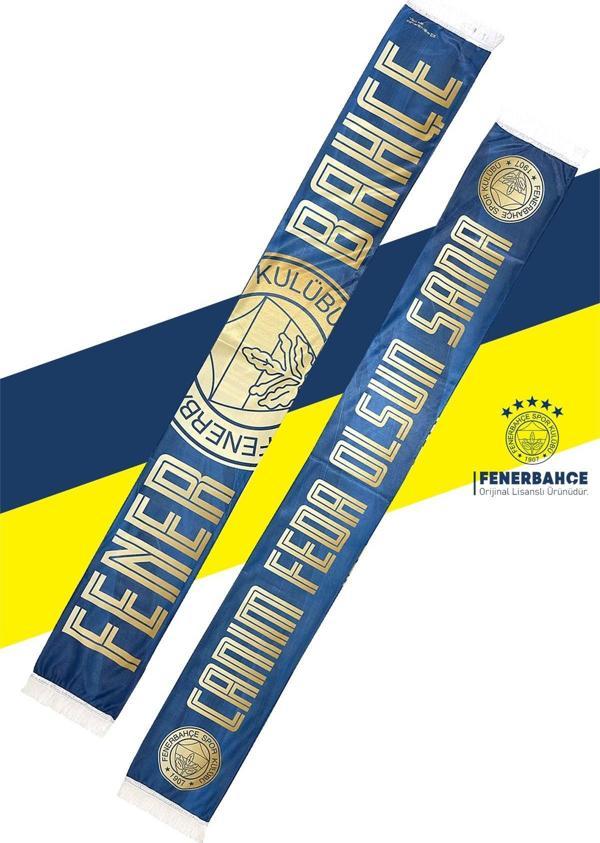 Fenerbahçe Orijinal Lisanslı Canım Feda Olsun Fenerbahçe Saten Şal Atkı - Image 1
