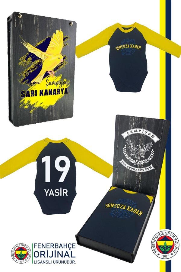 Fenerbahçe Orijinal Lisanslı Sonsuza Kadar Bebek Body Zıbın Kişiye Özel Hediyelik Ahşa - Image 1