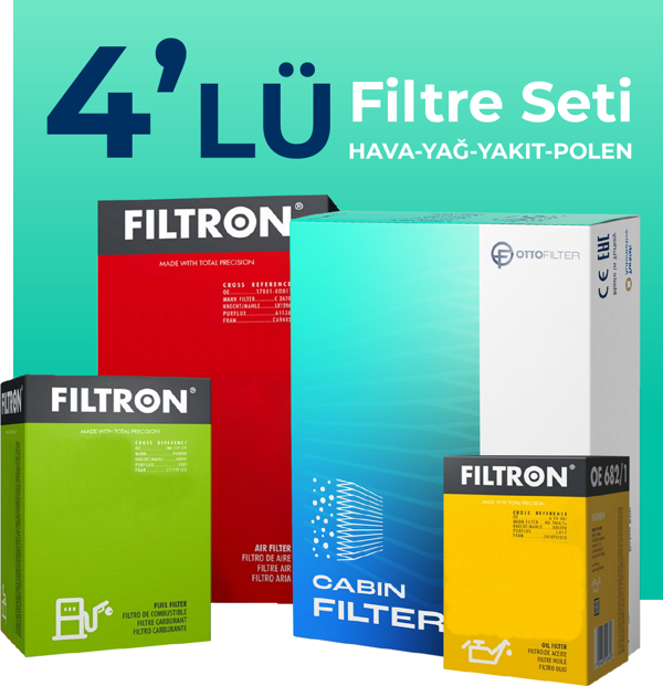 Filtron Citroen C3 1.4 Dizel Filtre Bakım Seti (2010-2015) 4 Lü - Image 1