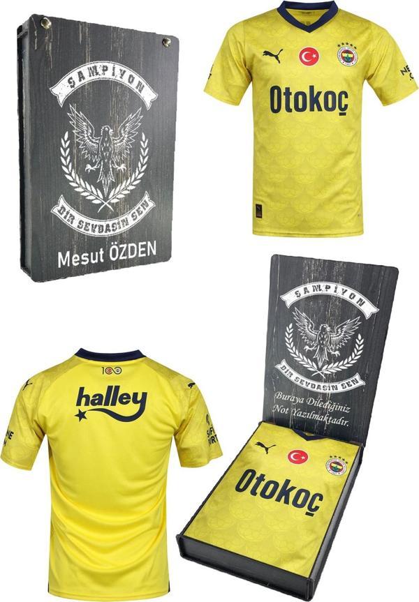 Fenerbahçe Orijinal Yeni Sezon Sarı Forma Kişiye Özel Ahşap Kutulu - Image 1