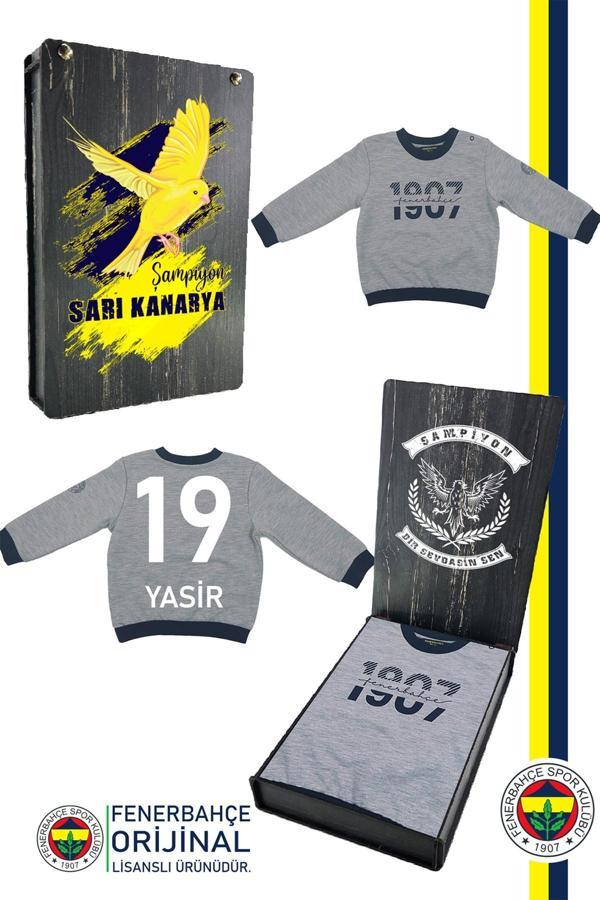 Fenerbahçe Orijinal Lisanslı Uzun Kol Lacivert Bebek 1907 Sweat Kişiye Özel Hediyelik  - Image 1