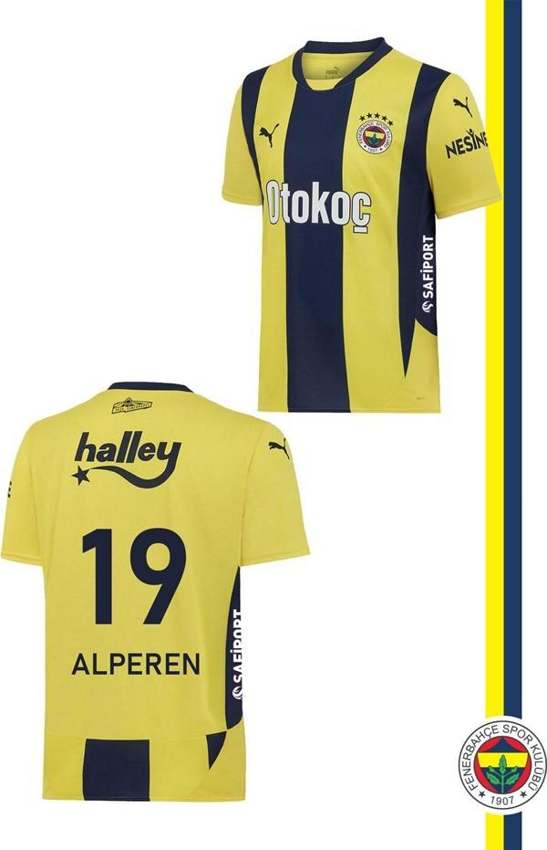 Fenerbahçe Orijinal Lisanslı Unisex Kişiye Özel Forma 2024 Yeni Sezon Sarı Lacivert Çu - Image 1