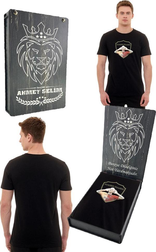Galatasaray Orijinal Lisanslı Sıfır Yaka Siyah Gs İcardi T-Shirt Kişiye Özel Hediyel - Image 1