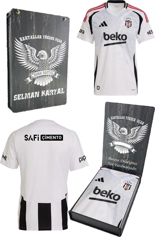 Beşiktaş Orijinal 24-25 Beyaz Forma Kişiye Özel Ahşap Kutulu - Image 1