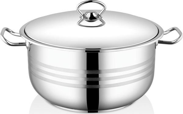 Bestinox 34x21 cm Flanşlı Kulp Çelik Kapaklı Çelik Derin Tencere-19 Litre - Image 1
