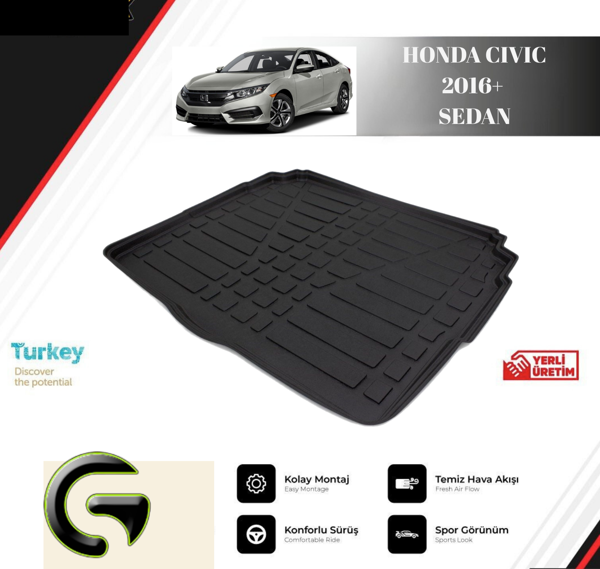 BAGAJ HAVUZU HONDA CIVIC 2016+ SEDAN - Image 1