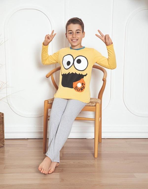Donex Erkek Çocuk Uzun Kollu Pijama Takımı 501 - Image 1