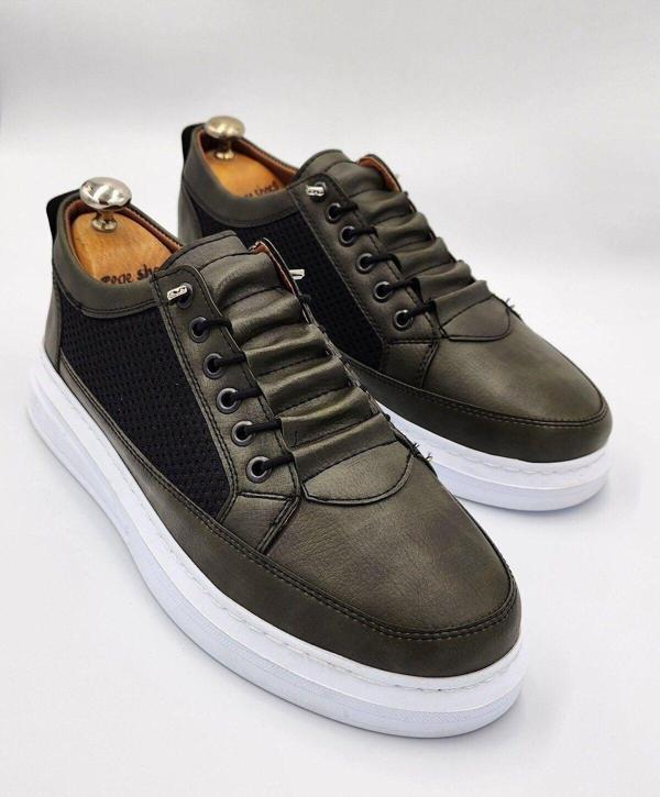 Erkek Beyaz Lastikli Fileli Ortopedik Günlük Spor Ayakkabı Garantili Sneaker Spor Ayakkabı - Image 1