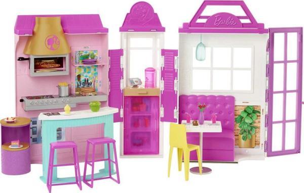 Barbie'nin Restoranı Oyun Seti, 30'dan Fazla Parçası ve 6 Farklı Oyun Alanı Ile, 3-7 Yaş Arası Kızlar Için GXY72 - Image 1