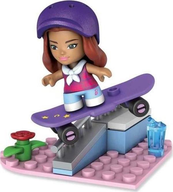 Barbie Mega Bloks Mega Mini Figürler Serisi GWR21 - Kaykaycı - Image 1