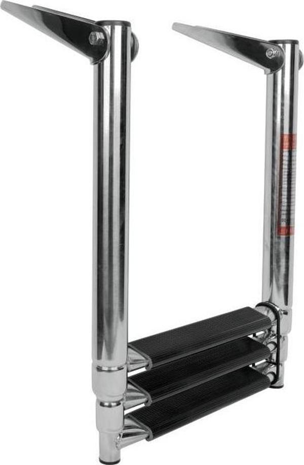 Lalizas Telescopic Ladder, 3 steps, Inox 316, 290x875mm - Image 1