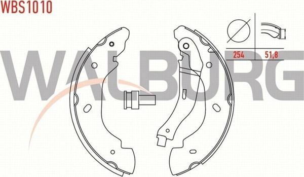 Walburg Ford Transıt Arka Fren Pabuç Balata 4101 - Image 1
