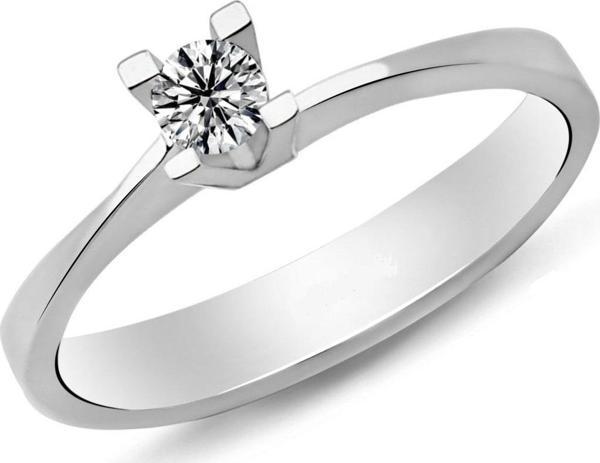 0.23 Karat F Renk Pırlanta Tektaş Yüzük PR450 - Image 1