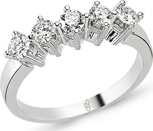 18 Ayar Altın 0.60 Ct Pırlanta Beştaş Yüzük RMY212 - Image 1