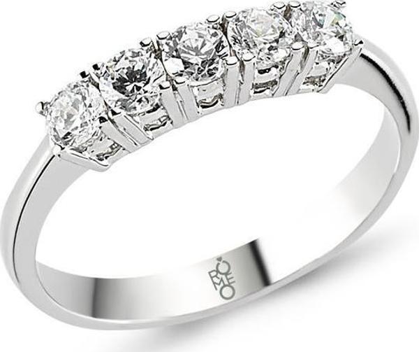 18 Ayar Altın 0.70 Ct Pırlanta Beştaş Yüzük RMY506 - Image 1