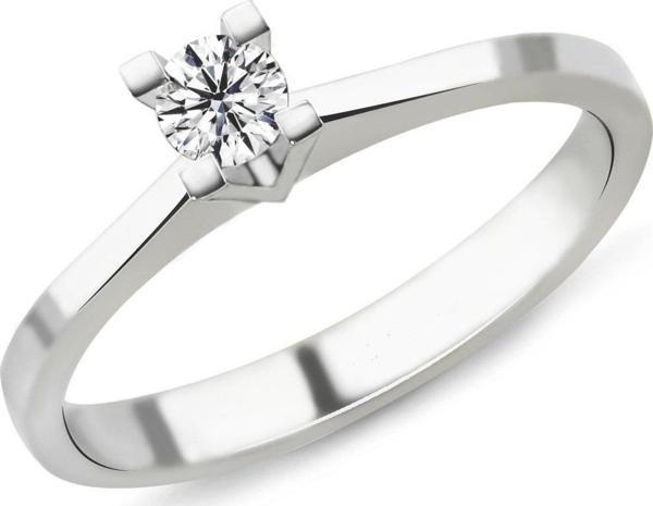 0.25 Karat D Renk Pırlanta Tektaş Yüzük PR477 - Image 1