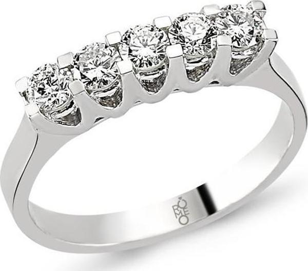 18 Ayar Altın 0.58 Ct Pırlanta Beştaş Yüzük RMY208 - Image 1