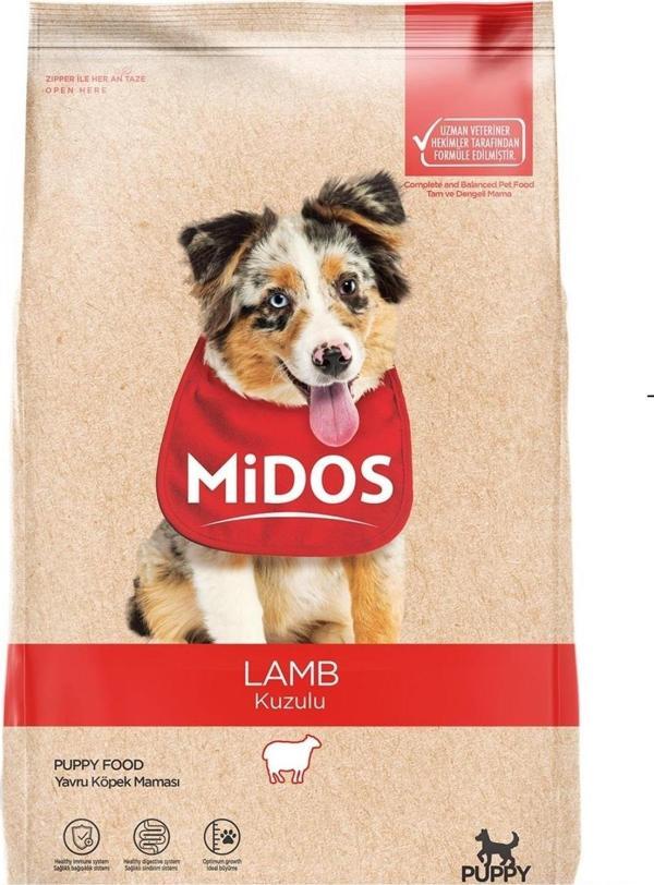Midos Kuzu Etli ve Pirinçli Yavru Köpek Maması (Sağlıklı Büyüme) 3 Kg - Image 1