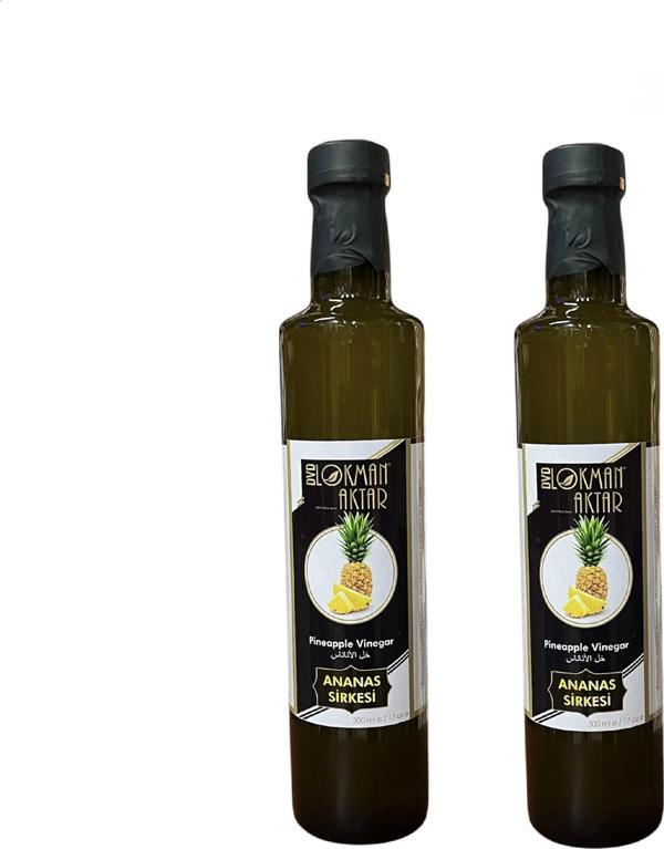 Ananas Sirkesi, Katkısız, Doğal, 500ml 2 Adet, Lokman Aktar - Image 1