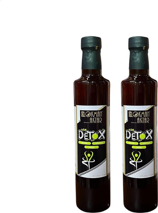 Detox Sirkesi, Katkısız, Doğal, 500ml 2 Adet, DVD Lokman Aktar - Image 1