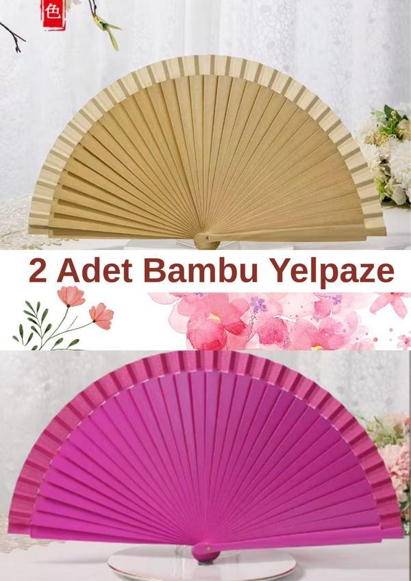 2'li Kaliteli Bambu Yelpaze - Image 1