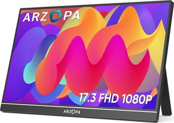Arzopa A1M 17.3" Full HD 60Hz IPS Ultra İnce Taşınabilir Monitör - Image 1