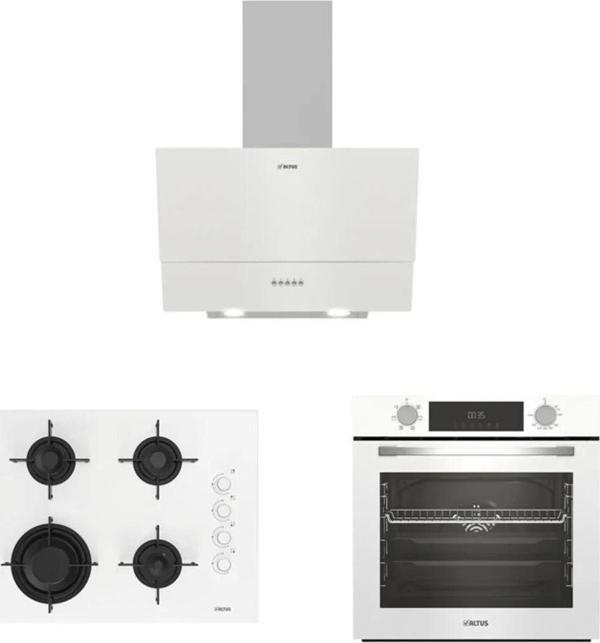 Altus Ala 322 W Fırın 189 Dw Ocak 527 W Davlumbaz Beyaz Ankastre Set - Image 1