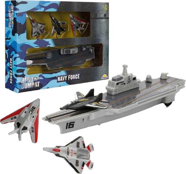Hero Combat Asker Oyun Seti Jet Uçak Gemisi 4 Parça - Image 1