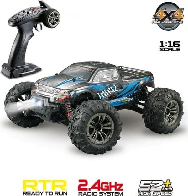 Xinlehong 1:16 Brushless Uzaktan Kumandalı Yüksek Hızlı Rc Araba 52km/s 2.4Ghz 4WD Usb Şarj Mavi - Image 1