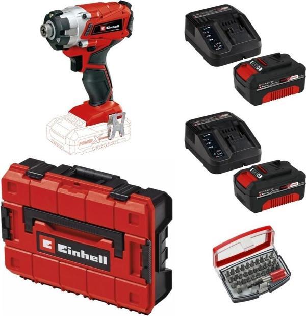Einhell Te-Cı 18/1 Li - Solo Torklu Darbeli Matkap + 2 x 4 Ah Starter Kit Akü (Çanta ve Bits Uç Dahil) - Image 1