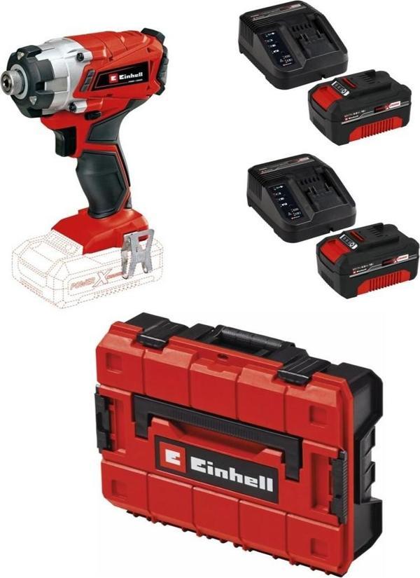 Einhell TE-CI 18/1 Li - Solo Torklu Darbeli Matkap + 2 x 4 Ah Starter Kit Akü (Çanta Dahil) - Image 1