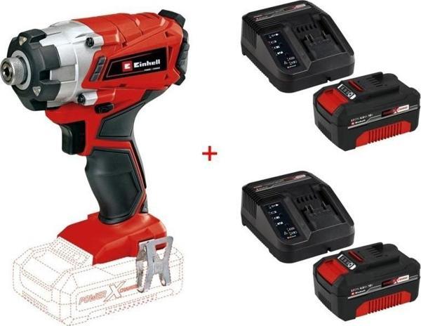 Einhell TE-CI 18/1 Li - Solo Torklu Darbeli Matkap + 2 x 4 Ah Starter Kit Akü - Image 1