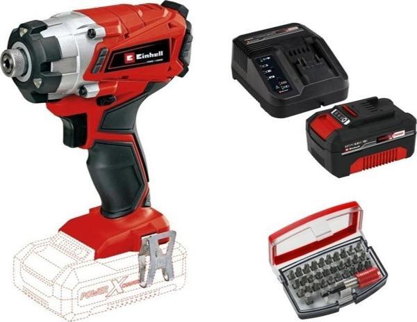 Einhell Te-Cı 18/1 Li - Solo Torklu Darbeli Matkap + 1 x 4 Ah Starter Kit Akü (Bits Uç Dahil) - Image 1