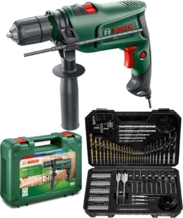 Bosch Easyimpact 600 13MM 600 Watt Darbeli Matkap + 103 Parça Matkap Ucu Vidalama Ucu Lokma Ucu Seti + Sırt Çantası - Image 1