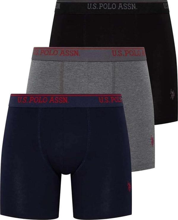 U.S. Polo Assn.  3 Lü  Set Çok Renkli Erkek Boxer - Image 1