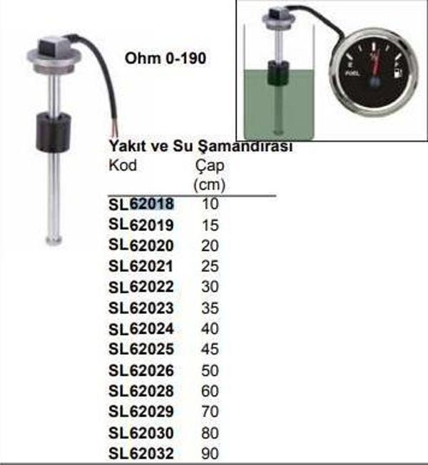 Sealux Yakıt/Su Şamandırası Cr-Ni 10Cm - Image 1