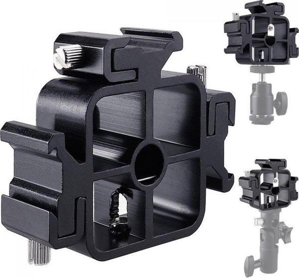 Ayex Tripod Veya Işık Standı İçin 3 Flaş Sabitleme Adaptörü - Image 1