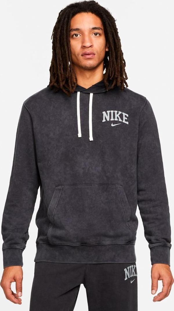 Nike Sportswear Arch French Terry Pullover Hoodie Erkek Sweatshirt Siyah - Image 1
