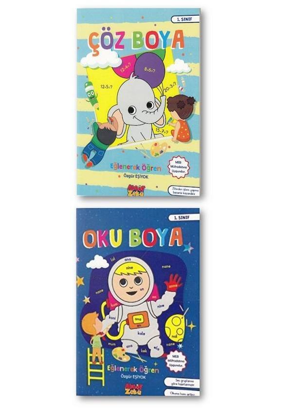 Aktif Zeka 1.Sınıflar İçin Oku Boya-Çöz Boya 2 Kitap - Aktif Zeka Yayınları - Image 1