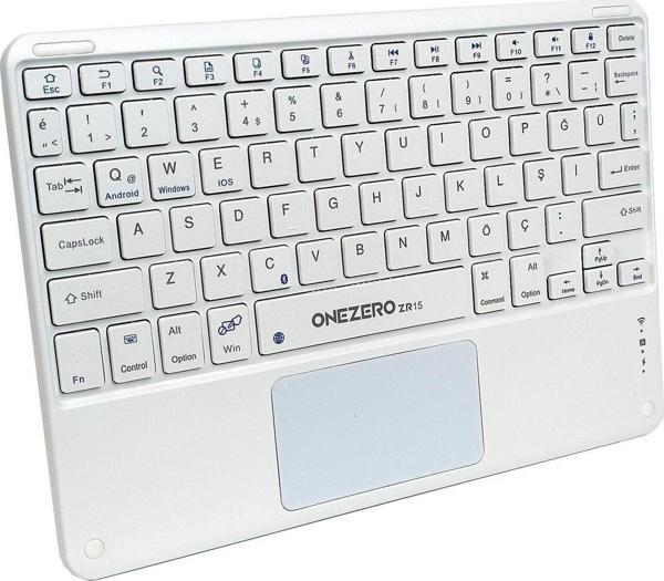 Apera Gn-61 Ultra Ince Taşınabilir Kablosuz Bluetooth Türkçe Q Klavye Touchpad Ipad Telefon Pc Ios Windows - Image 1